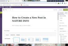 how to create a new post in NATURE INFO
